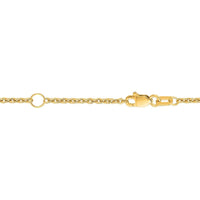 18K Yellow Gold 1.8mm Extendable Cable Chain Necklace with Lobster Clasp - 18" by Orozza Fine Jewelry