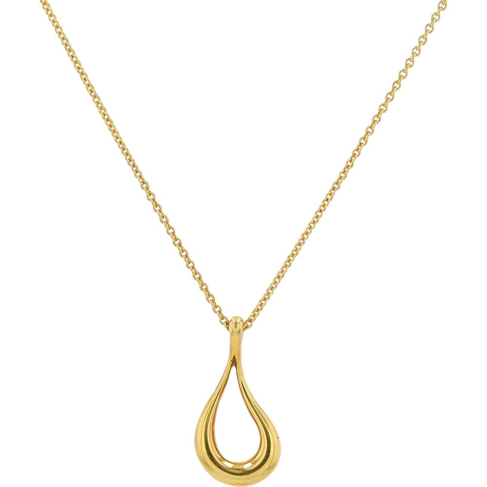 18K Yellow Gold 16-Inch Necklace with Teardrop Pendant by Tiffany & Co