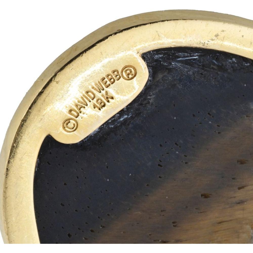 18K Yellow Gold 27-Inch Tiger's Eye Bead Necklace with Oval Pendant and Miniature Frog by David Webb