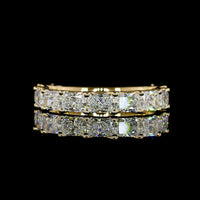 18K Yellow Gold 3/4 Eternity Band with East-West Set Radiant Cut Lab Diamonds - 2.29 Carat Total Weight - Covaloro Fine Jewelry