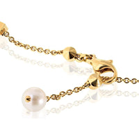 18K Yellow Gold 33-Inch Bvlgari Lycea Station Necklace with Cultured Pearls