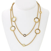 18K Yellow Gold 37-Inch Sautoir Necklace with Bvlgari Signature Logo Stations