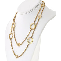 18K Yellow Gold 37-Inch Sautoir Necklace with Bvlgari Signature Logo Stations