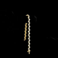 18K Yellow Gold 7" Tennis Bracelet with 42 Round Brilliant Cut Lab Diamonds - 6.76 Carat Total Weight - Covaloro Fine Jewelry