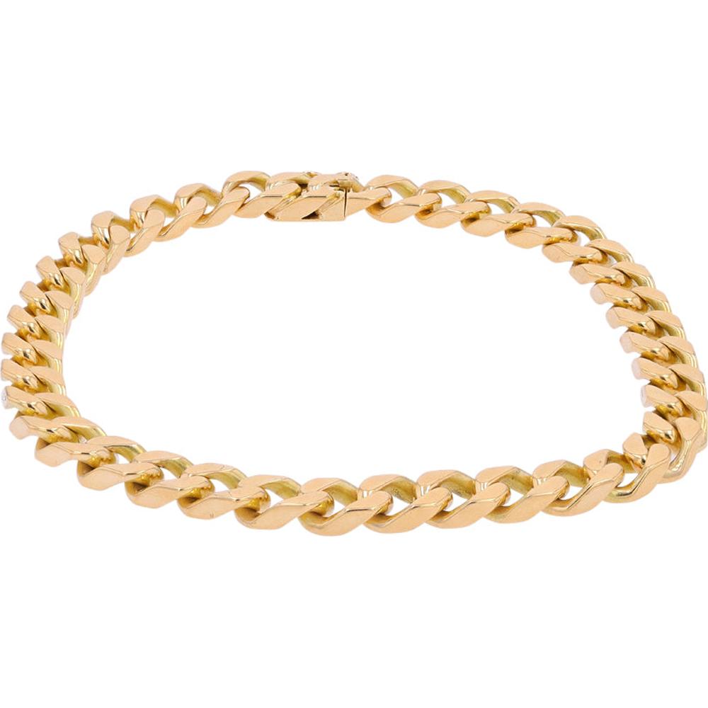 Store Unisex 9in Bracelet cuban link 18k gold brand new quality heavy nice chain wide