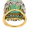 18K Yellow Gold & Platinum Emerald Sugarloaf Ring - David Webb Estate Jewelry