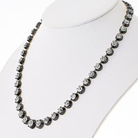 18K Yellow Gold and Silver 18-Inch Necklace with 50 Old European Cut Diamonds - 40.01 Carat  Total Diamond Weight