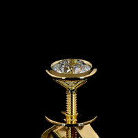 18K Yellow Gold Bezel Set Round Lab Diamond Stud Earrings - 0.58 Carats Total Diamond Weight, E-F Color, VS Clarity - Covaloro Fine Jewelry