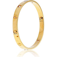 18K Yellow Gold Cartier Love Bracelet with 4 Diamonds - Luxury Designer Jewelry for Women