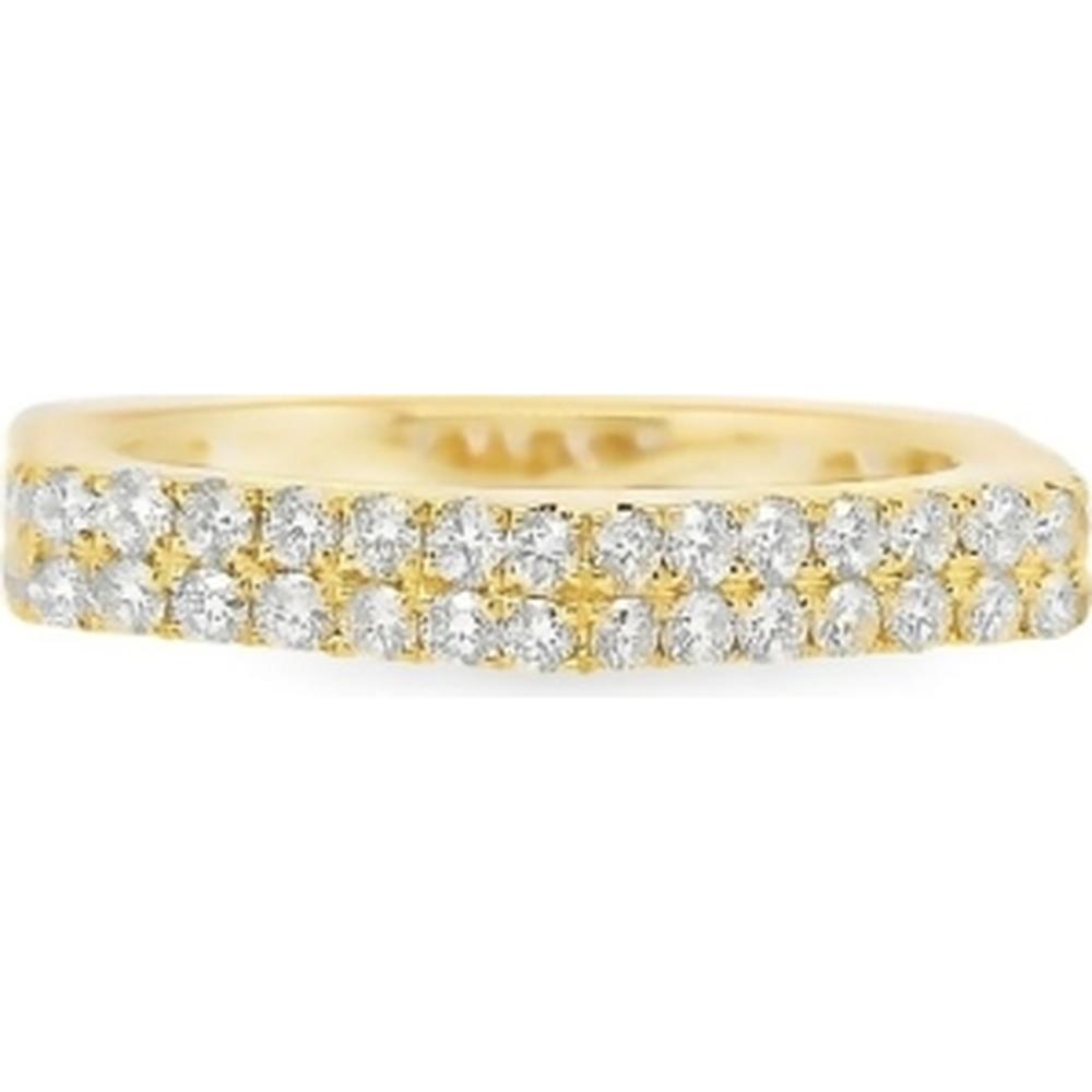18K Yellow Gold Diamond Band Ring with Round Diamonds by Afarin
