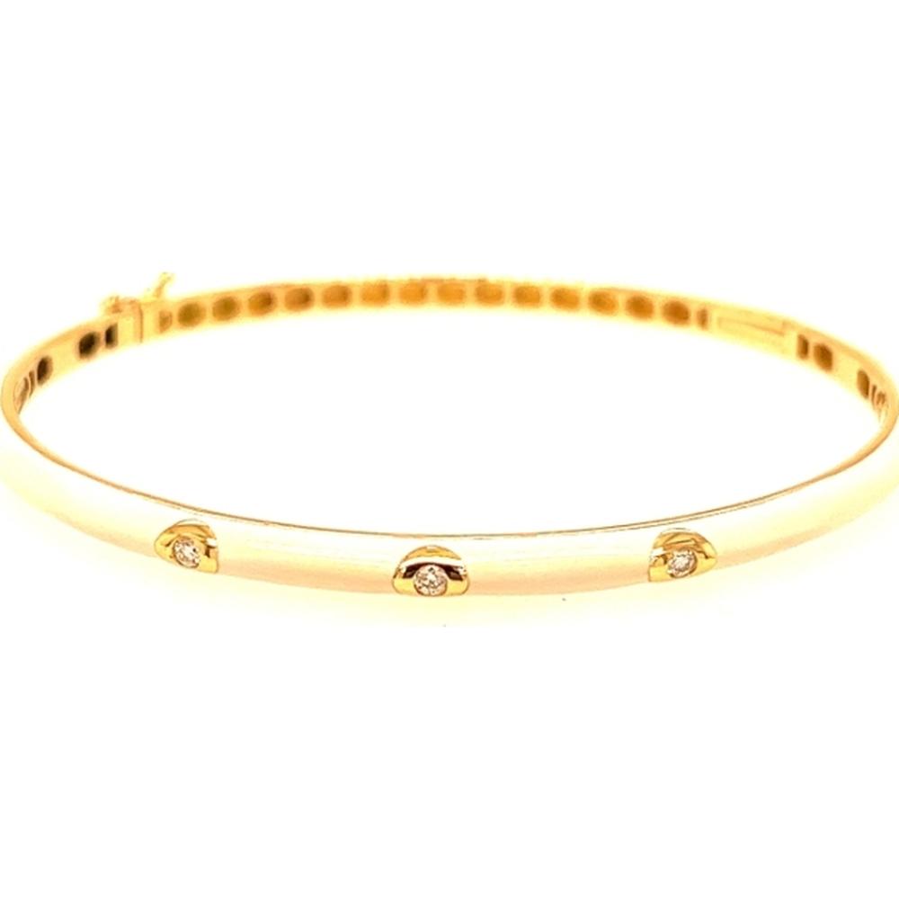 18K Yellow Gold Diamond Bangle Bracelet by Afarin