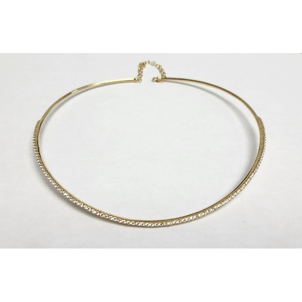 18K Yellow Gold Diamond Collar Necklace by Afarin
