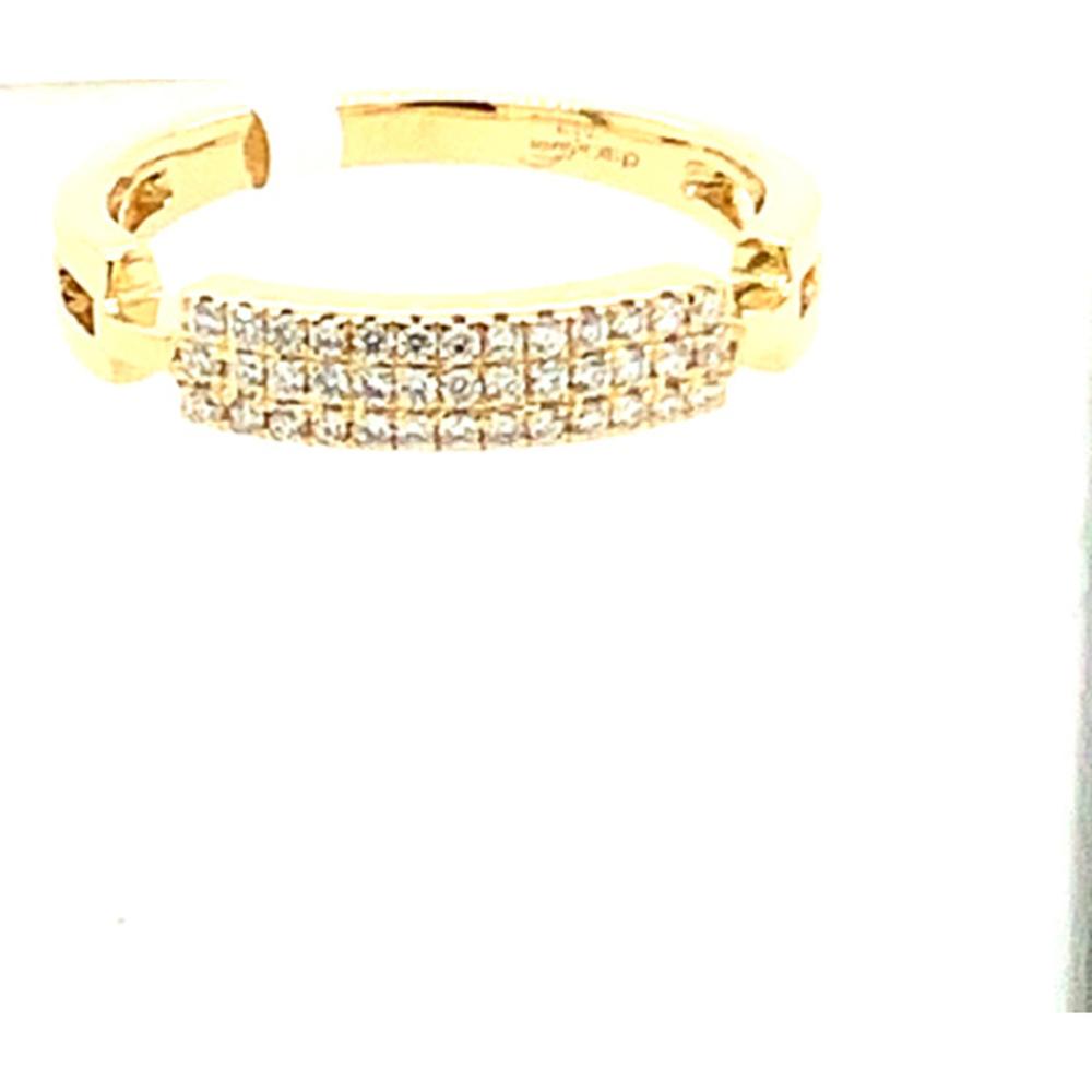 18K Yellow Gold Diamond Pavé Band Ring by Afarin
