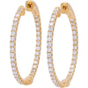 18K Yellow Gold Diamond Radiance Inside-Out Hoop Earrings - 1.05 Carat Total Diamond Weight