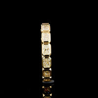 18K Yellow Gold East-West Bezel Set Radiant Cut Lab Diamond Eternity Band - 1.98 Carats Total Diamond Weight - Covaloro Fine Jewelry