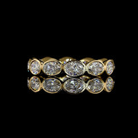 18K Yellow Gold East-West Eternity Band with Bezel Set Oval Cut Lab Grown Diamonds - 1.82 Carat Total Weight - Covaloro Fine Jewelry