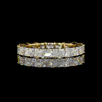 18K Yellow Gold East-West Eternity Band with Radiant Cut Lab Diamonds - 2.58 Carats Total Diamond Weight - Covaloro Fine Jewelry
