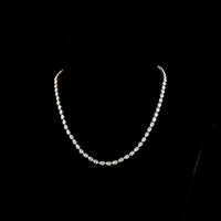 18K Yellow Gold East-West Pear Shape Diamond Tennis Necklace - 16.67 Carat Total Weight, 69 Lab Diamonds, E-F VS - Covaloro Fine Jewelry