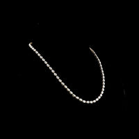 18K Yellow Gold East-West Pear Shape Diamond Tennis Necklace - 16.67 Carat Total Weight, 69 Lab Diamonds, E-F VS - Covaloro Fine Jewelry