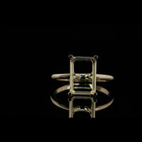 18K Yellow Gold Emerald Cut Lab Diamond Solitaire Ring - 3.76 Carat E-F VS2 GIA Certified - Covaloro Fine Jewelry