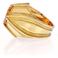 18K Yellow Gold Estate Ring with Asscher Cut Citrine Designed by Jean Schlumberger for Tiffany & Co.