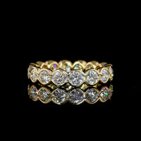 18K Yellow Gold Eternity Band with 16 Bezel Set Round Lab Diamonds - 2.44 Carat Total Weight - Covaloro Fine Jewelry