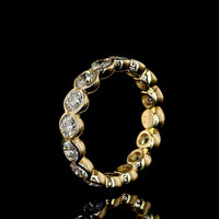 18K Yellow Gold Eternity Band with 16 Bezel Set Round Lab Diamonds - 2.44 Carat Total Weight - Covaloro Fine Jewelry