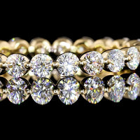 18K Yellow Gold Eternity Band with 24 Prong-Set Round Brilliant Cut Lab Diamonds - 1.09 Carat Total Weight, E-F Color VS1 Clarity - Covaloro Fine Jewelry