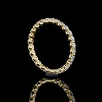 18K Yellow Gold Eternity Band with 26 Round Brilliant Cut Lab Diamonds - 0.85 Carat Total Weight - Covaloro Fine Jewelry