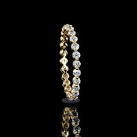 18K Yellow Gold Eternity Band with 26 Round Brilliant Cut Lab Diamonds - 0.85 Carat Total Weight - Covaloro Fine Jewelry