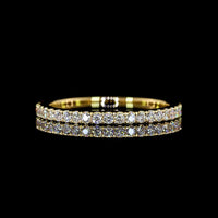 18K Yellow Gold Eternity Band with 42 Prong Set Round Brilliant Cut Lab Diamonds - 0.51 Carat Total Weight - Covaloro Fine Jewelry