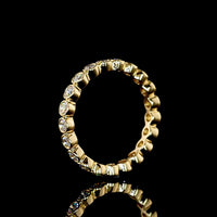 18K Yellow Gold Eternity Band with Bezel Set Round Lab Diamonds - 0.83 Carats Total Diamond Weight - Covaloro Fine Jewelry