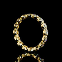 18K Yellow Gold Eternity Band with Bezel Set Round Lab Diamonds - 1.74 Carats Total Diamond Weight - Covaloro Fine Jewelry