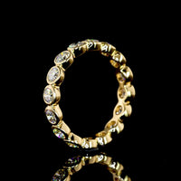 18K Yellow Gold Eternity Band with Bezel Set Round Lab Diamonds - 1.74 Carats Total Diamond Weight - Covaloro Fine Jewelry