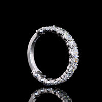 18K Yellow Gold Eternity Band with Bezel Set Round Lab Diamonds - 2.90 Total Carat Weight, E-F Color, VS1 Clarity - Covaloro Fine Jewelry
