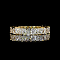 18K Yellow Gold Eternity Band with Prong-Set Radiant Cut Lab Diamonds - 2.16 Carat Total Weight - Covaloro Fine Jewelry