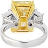 18K Yellow Gold Fancy Yellow Radiant Cut Diamond Engagement Ring - 10.07 Carat Total Diamond Weight