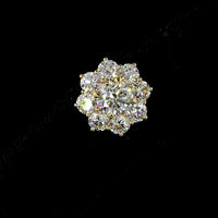 18K Yellow Gold Floral Halo Earrings with Round Lab Diamonds - 3.90 Carats Total Diamond Weight, E-F Color, VS Clarity - Covaloro Fine Jewelry