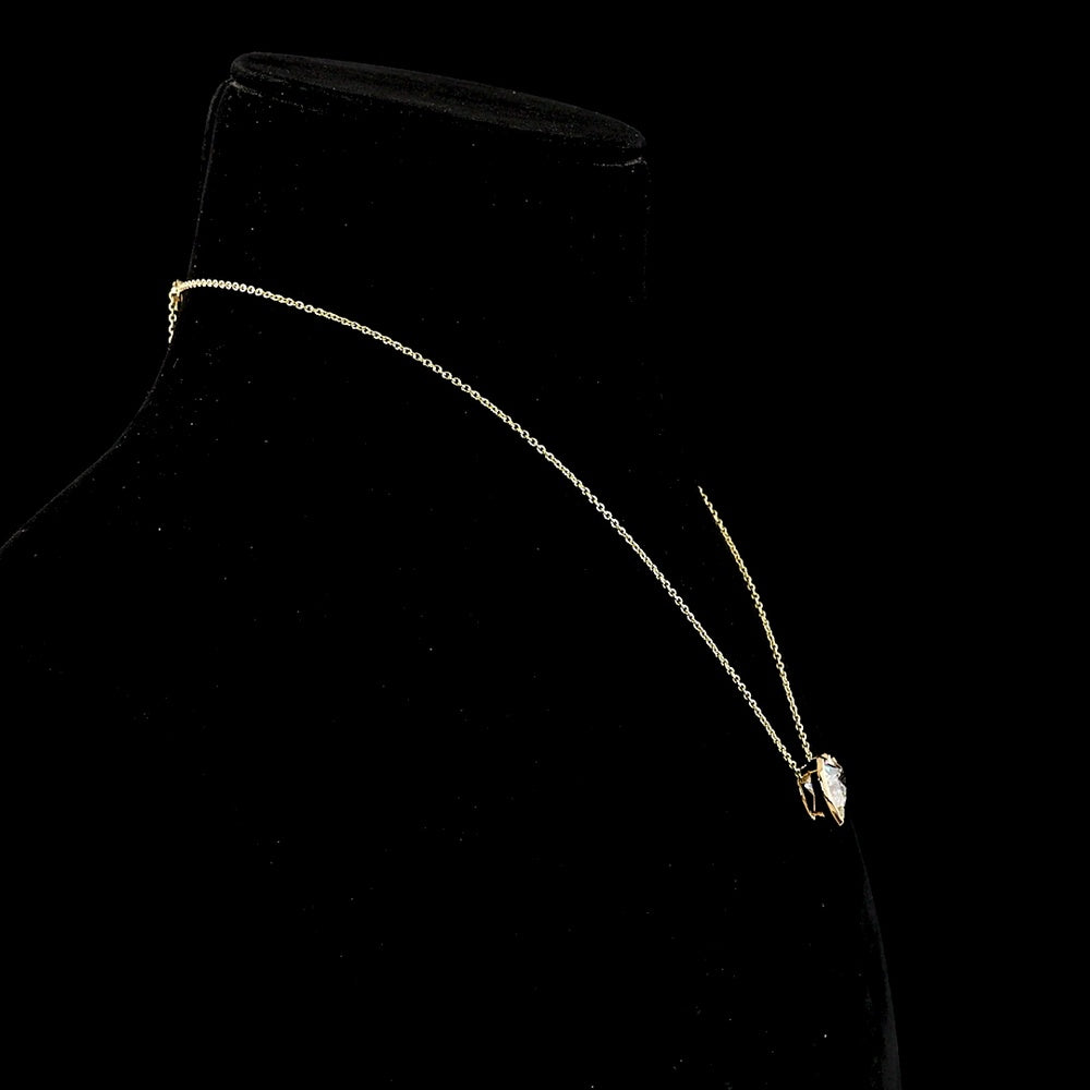 18K Yellow Gold Heart Shape Solitaire Pendant with Bezel Set 5.05 Carat Lab Grown Diamond - D VVS2 Clarity - Covaloro Fine Jewelry