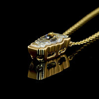 18K Yellow Gold Horse-Shaped Lab Diamond Pendant Necklace - 8.54 Carat Total Diamond Weight, E-F VS2 Clarity Bezel Set - Covaloro Fine Jewelry
