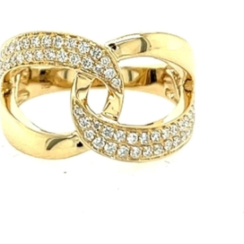 18K Yellow Gold Interlocking Link Diamond Ring by Afarin – Robinson's ...