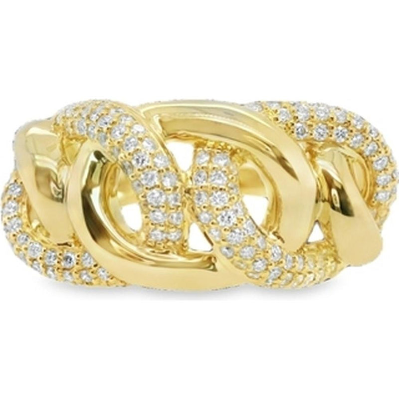 18K Yellow Gold Interlocking Link Diamond Ring by Afarin – Robinson's ...