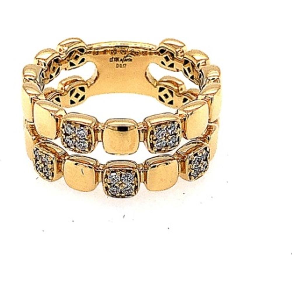 18K Yellow Gold Link-Style Diamond Ring by Afarin