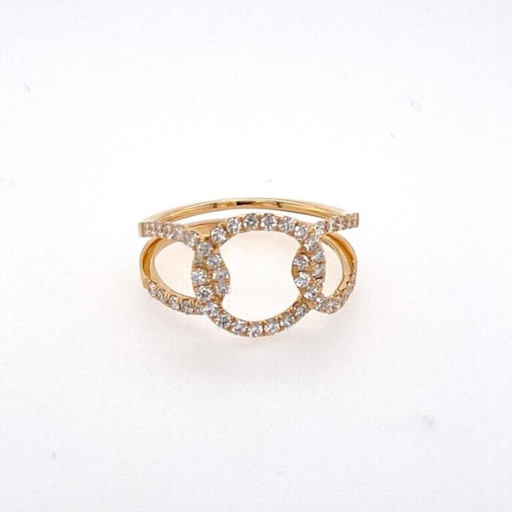 18K Yellow Gold Openwork Diamond Fashion Ring by Afarin