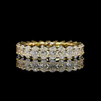 18K Yellow Gold Oval Cut Lab Diamond Eternity Band - 2.61 Carat Total Weight, E-F Color, VS Clarity, 24 Stones - Covaloro Fine Jewelry
