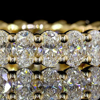 18K Yellow Gold Oval Cut Lab Diamond Eternity Band - 2.61 Carat Total Weight, E-F Color, VS Clarity, 24 Stones - Covaloro Fine Jewelry