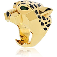 18K Yellow Gold Panther Ring by Cartier - Estate Ring, 65.5 Grams, Size 8
