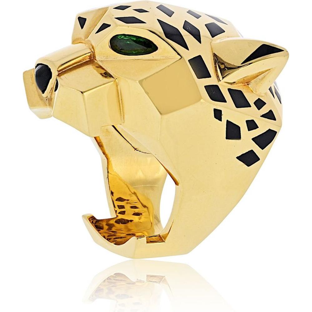 18K Yellow Gold Panther Ring by Cartier - Estate Ring, 65.5 Grams, Size 8