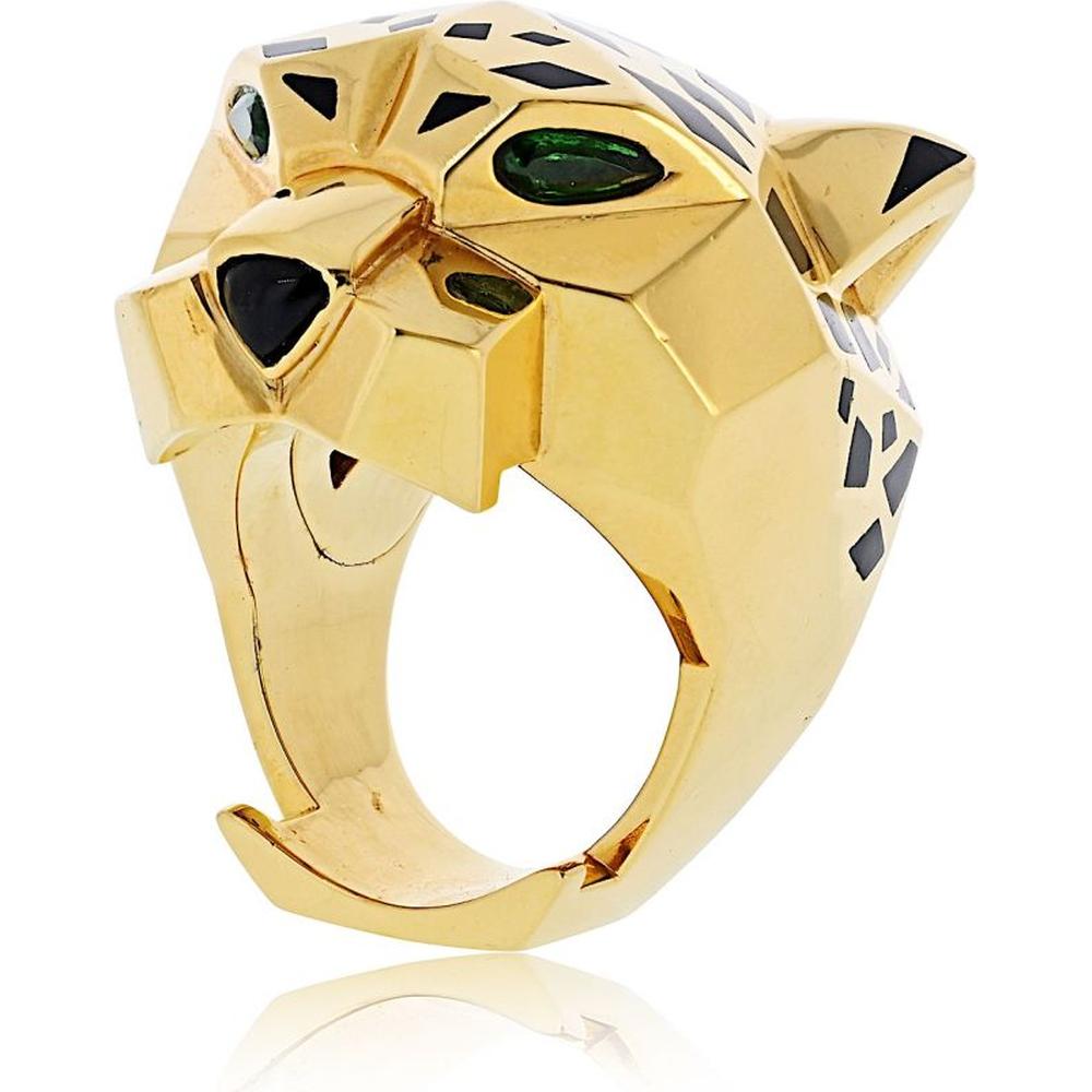 18K Yellow Gold Panther Ring by Cartier - Estate Ring, 65.5 Grams, Size 8
