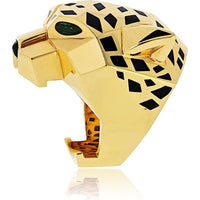 18K Yellow Gold Panther Ring by Cartier - Estate Ring, 65.5 Grams, Size 8
